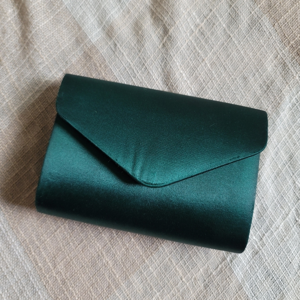Vintage Emerald Green Hardsided Clutch - Picture 5 of 7